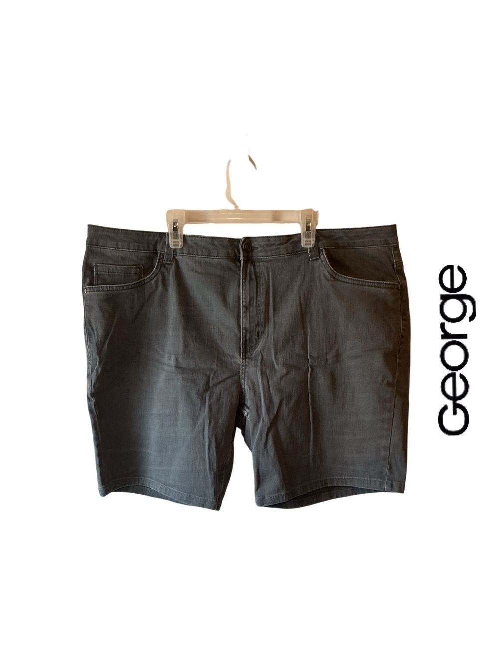 George Men's Charcoal Grey Jean Shorts
